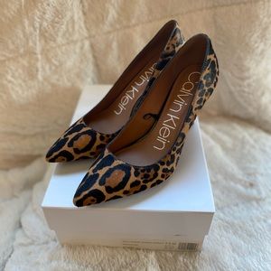 Calvin Klein, size 7.5, leopard print